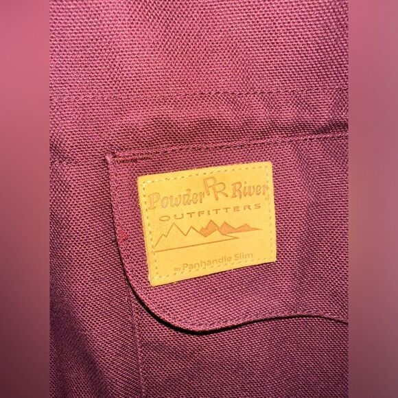 VTG Powder River Outfitters Panhandle Slim Chore Jacket Mens L Maroon Western‎ - Picture 8 of 10